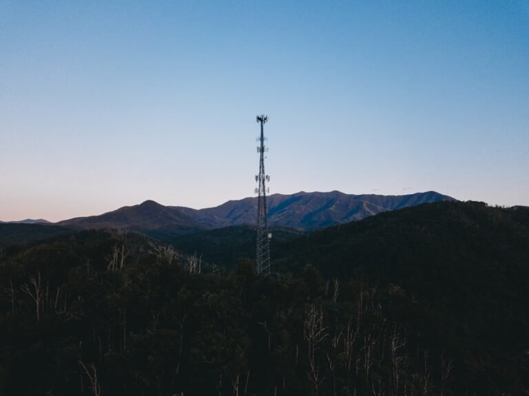 Great Smoky Mountain Cell Tower in Shade